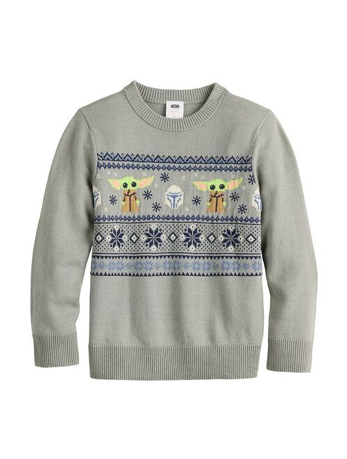 Boys 4-8 Jumping Beans Grogu Knit Sweater