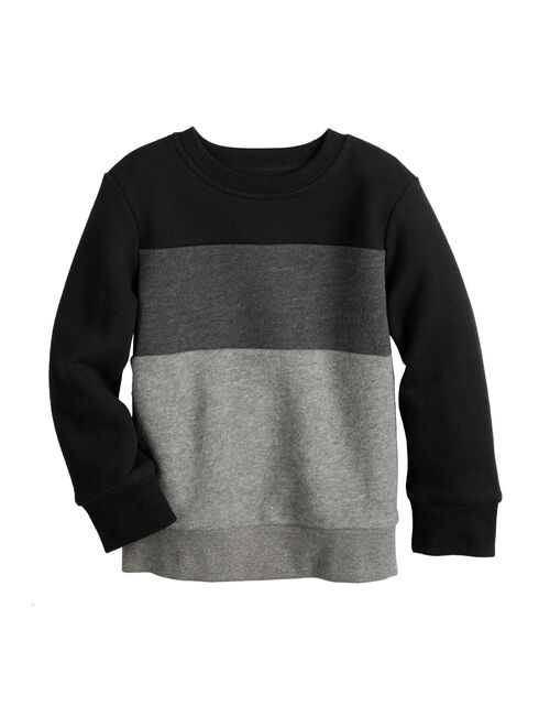 Toddler Boy Jumping Beans Colorblock Fleece Pullover Sweatshirt