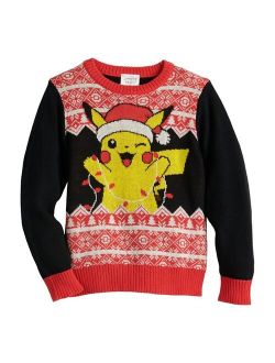 Boys 4-12 Jumping Beans Pokemon Pikachu Knit Sweater