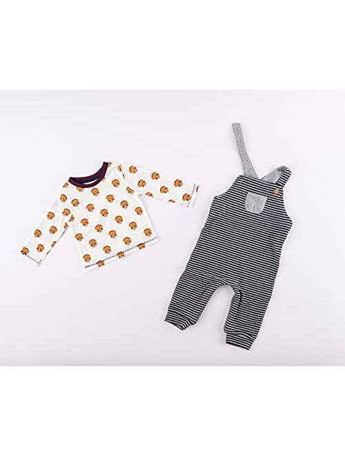 Mud Pie baby-boys Thanksgiving Overall Shirt Set