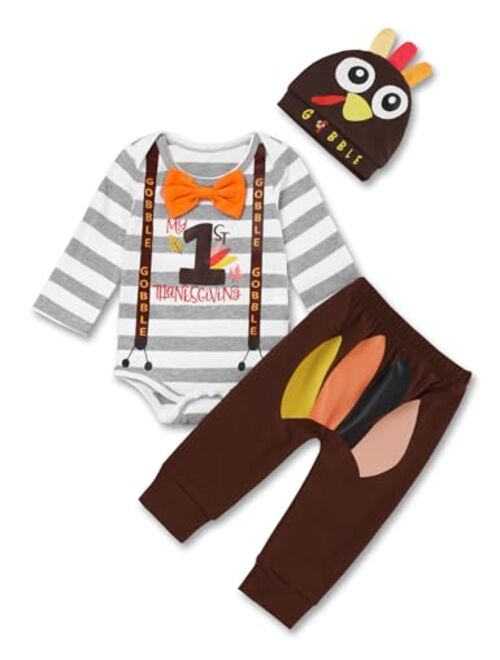 Gavol Toddler Baby Girl Clothes Thanksgiving Dress Orange Dress Top+ Flares Pant Toddler Girl Thanksgiving Outifts Set