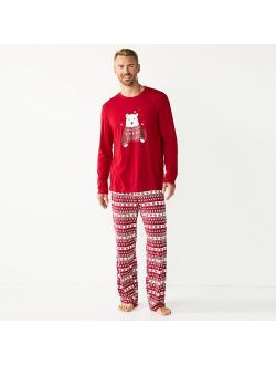 Men's Jammies For Your Families Christmas Spirit Top & Pants Pajama Set