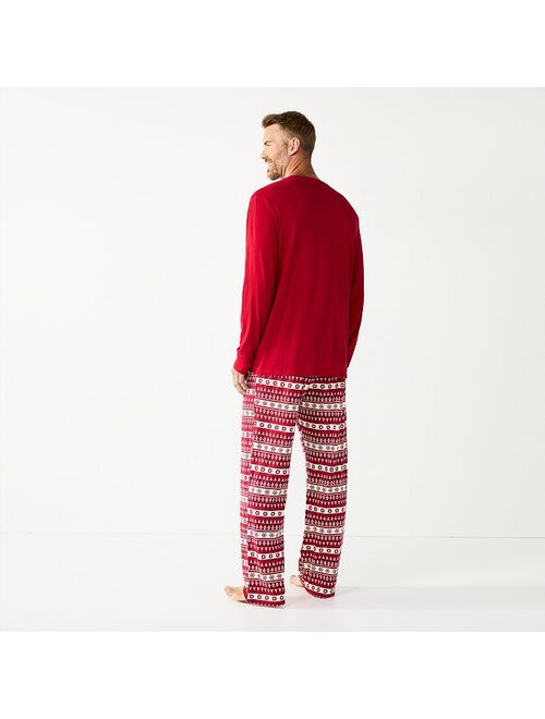 Men's Jammies For Your Families Christmas Spirit Top & Pants Pajama Set