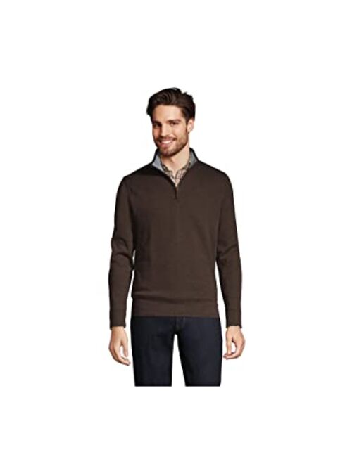 Lands' End Men's Bedford Rib Quarter Zip Sweater