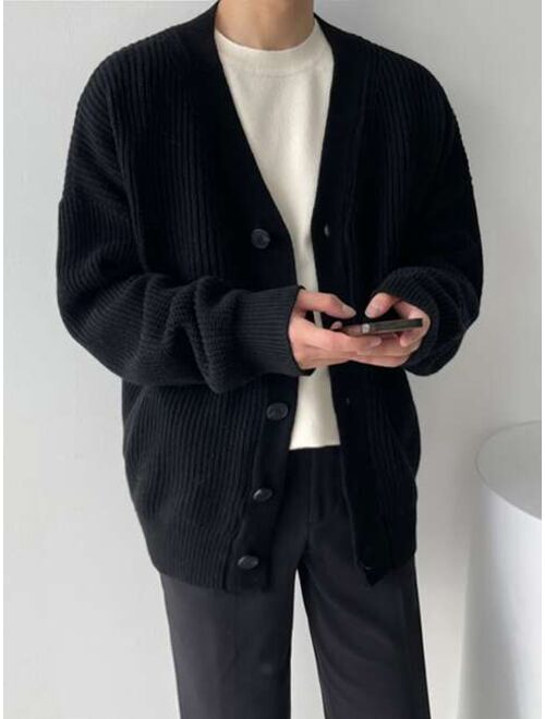 DAZY Men Drop Shoulder Cardigan