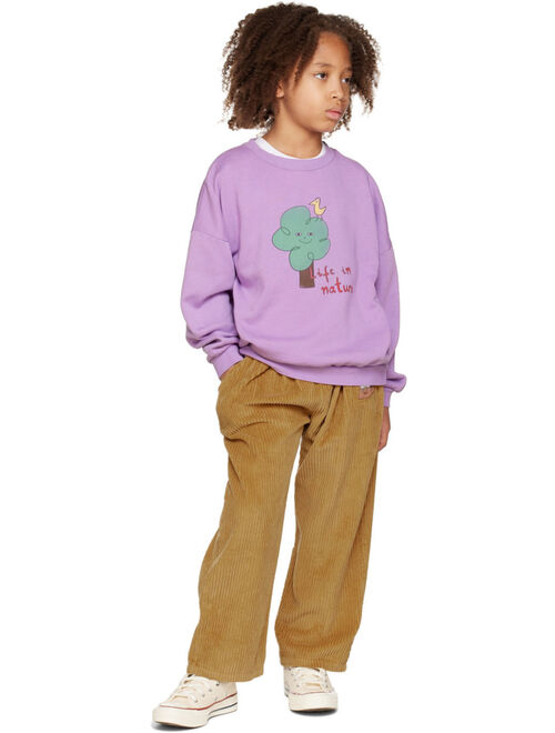 THE CAMPAMENTO Kids Purple 'Life In Nature' Sweatshirt