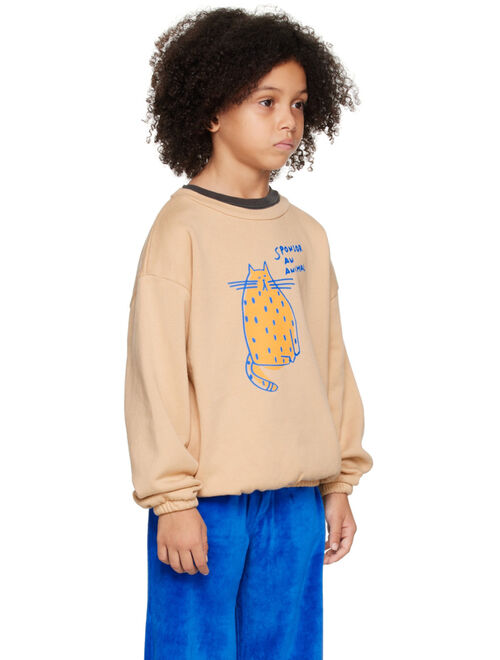 BONMOT ORGANIC Kids Beige 'Sponser' Sweatshirt