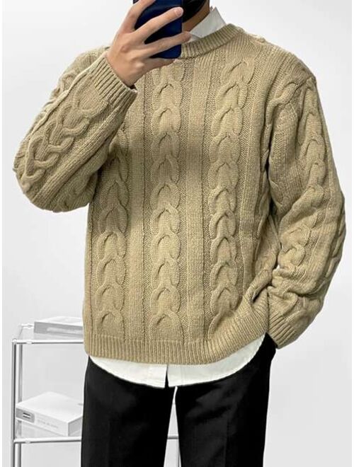 DAZY Men Cable Knit Sweater Without Shirt