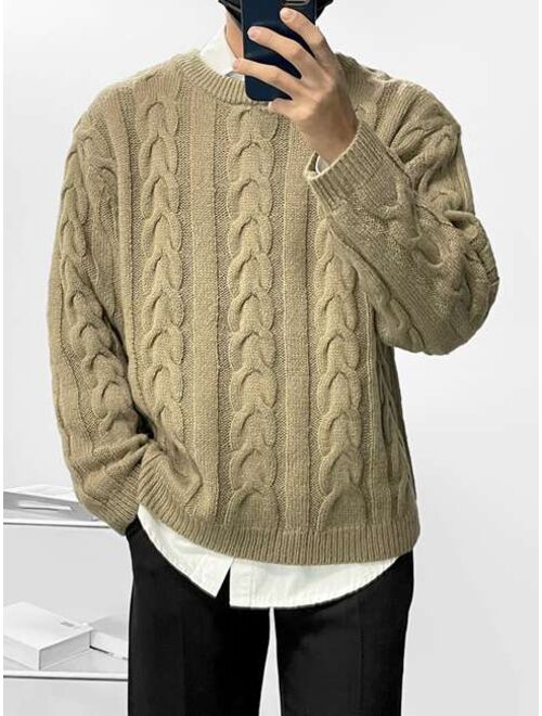 DAZY Men Cable Knit Sweater Without Shirt