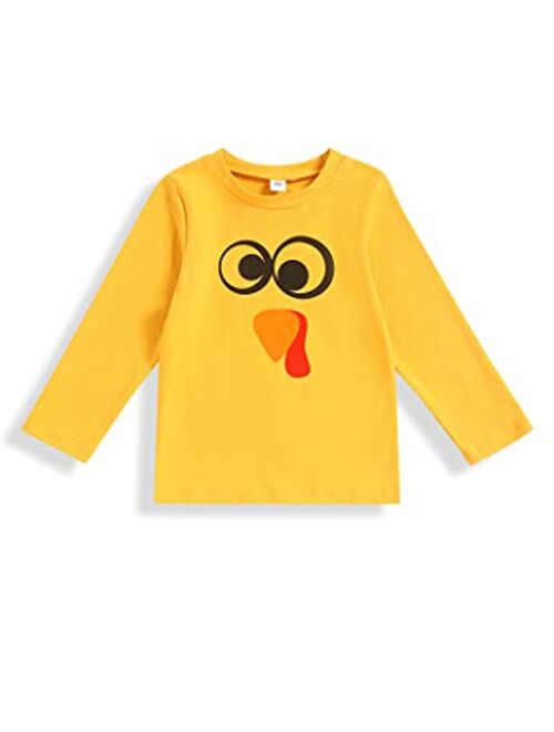 bilison Thanksgiving Baby Boy Clothes Turkey Long Sleeve Top T Shirt 2-6T