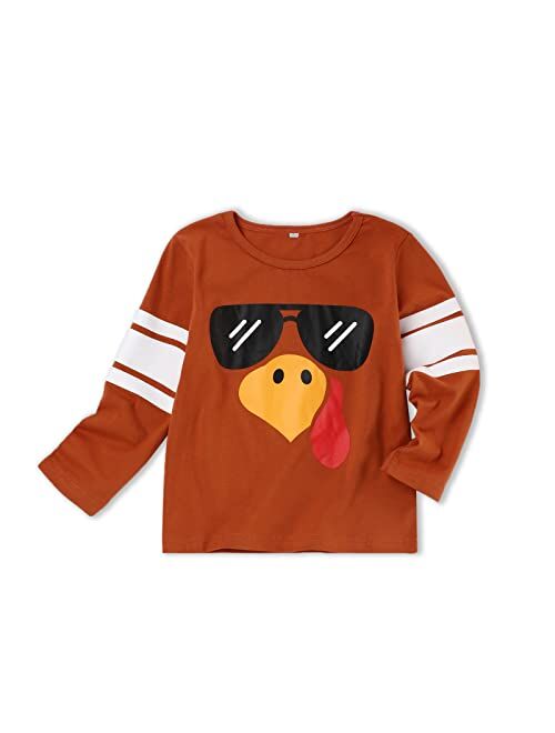 bilison Thanksgiving Baby Boy Clothes Turkey Long Sleeve Top T Shirt 2-6T