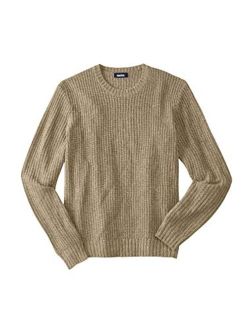 KingSize Men's Big & Tall Shaker Knit Crewneck Sweater