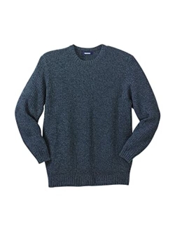 KingSize Men's Big & Tall Shaker Knit Crewneck Sweater