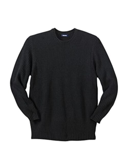 KingSize Men's Big & Tall Shaker Knit Crewneck Sweater