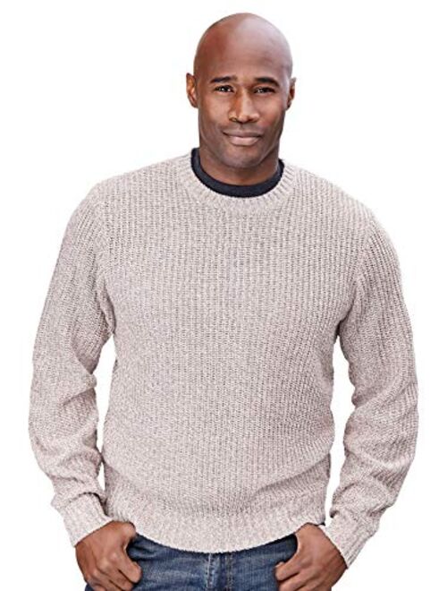 KingSize Men's Big & Tall Shaker Knit Crewneck Sweater