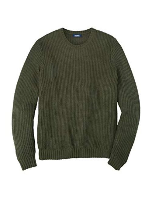 KingSize Men's Big & Tall Shaker Knit Crewneck Sweater