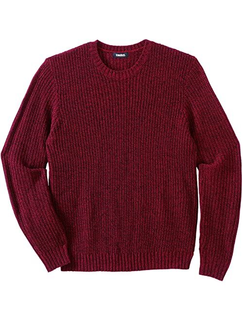 KingSize Men's Big & Tall Shaker Knit Crewneck Sweater