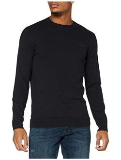 Superdry Mens Orange Label Crew Jumper, Classic Crew Neckline, Cashmere Blend