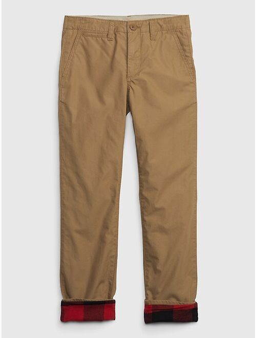 Gap Kids Jersey-Lined Khakis with Washwell