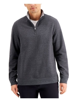 Men's Stretch Quarter-Zip Fleece Sweatshirt, Created for Macy's