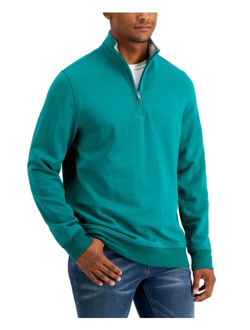 Club Room Men's Stretch Quarter-Zip Fleece Sweatshirt, Created for Macy's