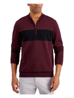 Men's Baseball Ottoman Quarter Zip Sweatshirt, Created for Macy's