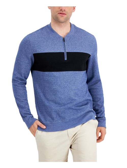 Alfani Men's Baseball Ottoman Quarter Zip Sweatshirt, Created for Macy's