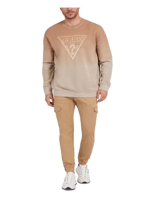 GUESS Men's Ombre Oversized Logo Pullover Sweatshirt