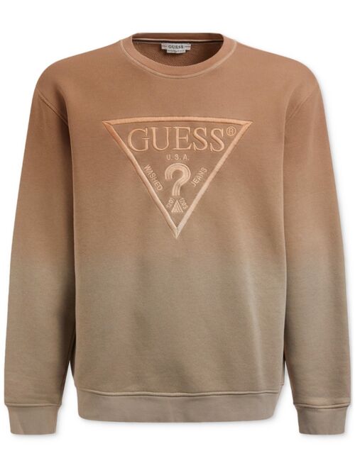 GUESS Men's Ombre Oversized Logo Pullover Sweatshirt