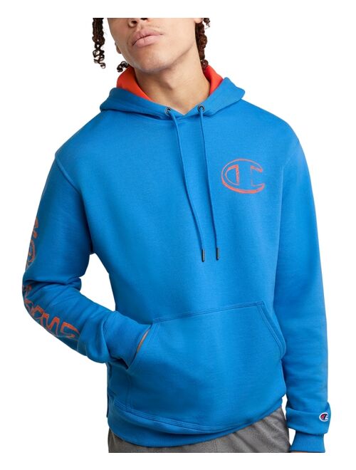 Champion Men's Powerblend Standard-Fit Logo-Print Fleece Hoodie