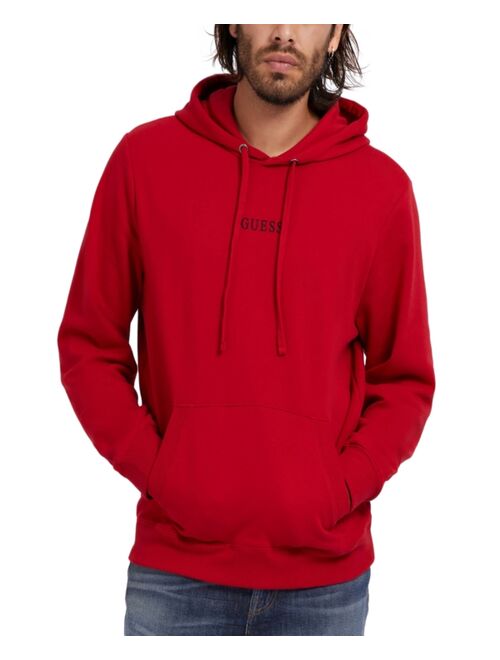 GUESS Men's Roy Classic-Fit Logo-Print Fleece Hoodie