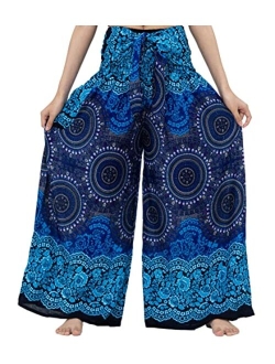 B BANGKOK PANTS Women's Boho Palazzo Pants Yoga Wide Leg Pants