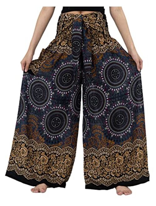 B BANGKOK PANTS Women's Boho Palazzo Pants Yoga Wide Leg Pants