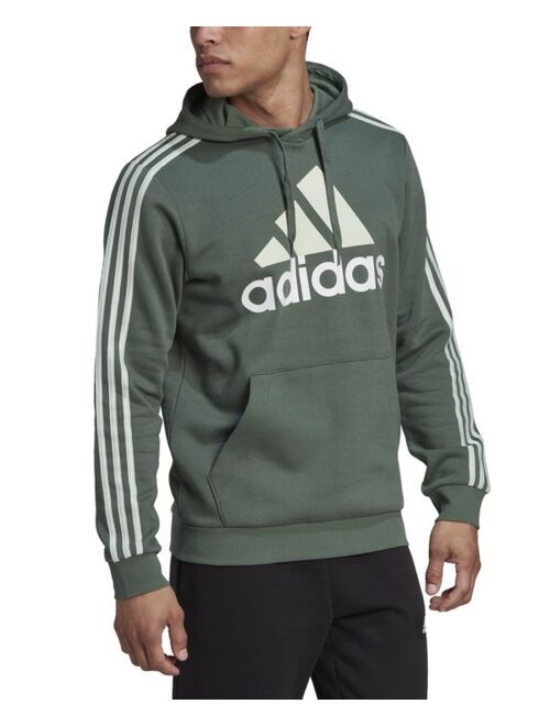 adidas Men's Essentials 3-Stripes Regular-Fit Logo-Print Fleece Hoodie