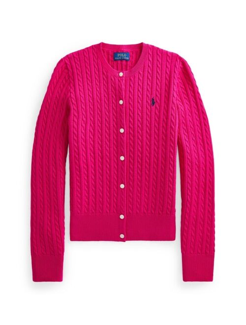 POLO RALPH LAUREN Big Girls Cable-Knit Cotton Cardigan