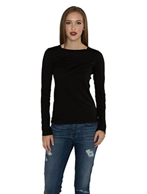 Velvet by Graham & Spencer Women's Long Gauzy Whisper Classics Longsleeve Tee