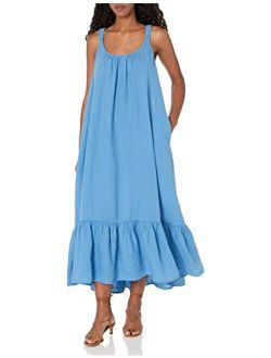 Women's Elara Woven Linen Ankle Length Tank Dress