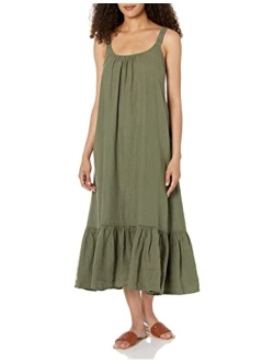 Women's Elara Woven Linen Ankle Length Tank Dress