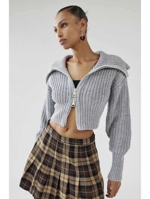 Urban Outfitters UO Sunny Collared Zip-Up Cardigan