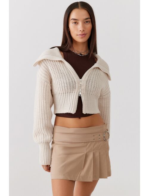 Urban Outfitters UO Sunny Collared Zip-Up Cardigan