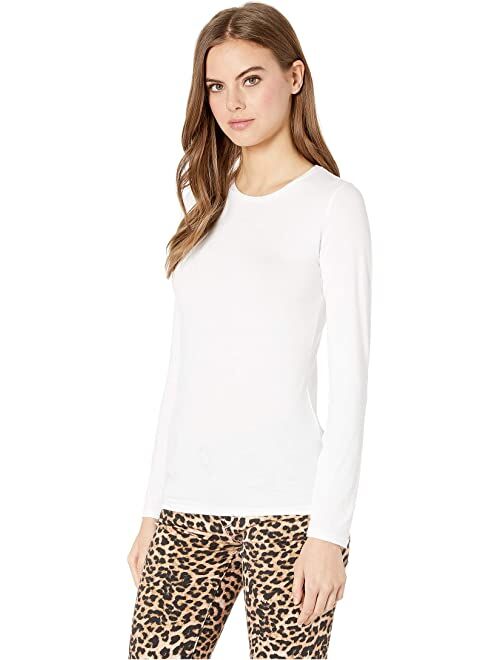 Majestic Filatures Soft Touch Flat-Edge Long Sleeve Crew Neck Top