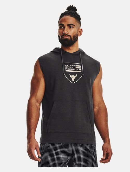 Under Armour Men's Project Rock Heavyweight Terry Sleeveless Hoodie