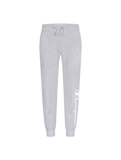 Champion Big Girls Classic Script Fleece Jogger Pants