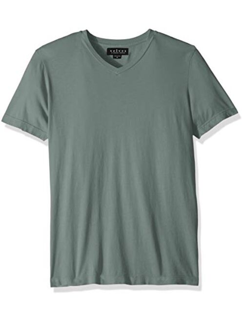 Velvet by Graham & Spencer Mens Samsen Ss V Neck Cotton Tee