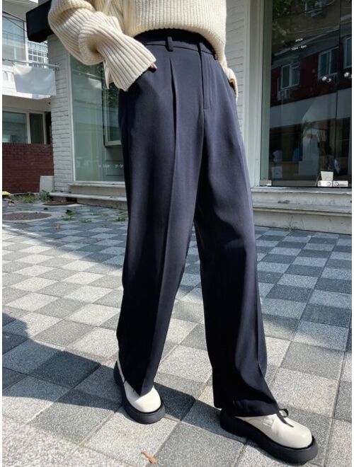 Buy Dazy High Waist Slant Pockets Suit Pants Online Topofstyle