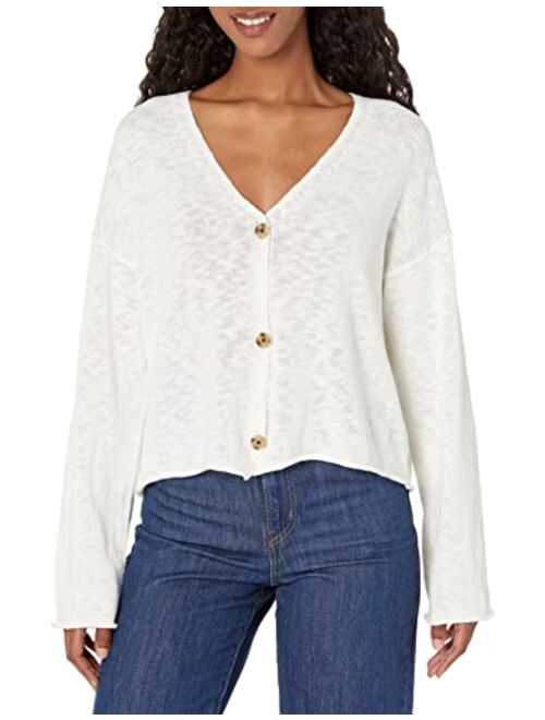 Velvet by Graham & Spencer Women's Gabriel Linen Cotton Cardigan Sweater