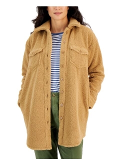 STYLE & CO Women's Faux-Sherpa Shacket, Created for Macy's