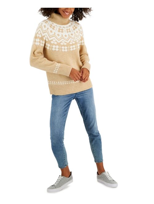 TOMMY HILFIGER Women's Fair Isle Turtleneck Sweater