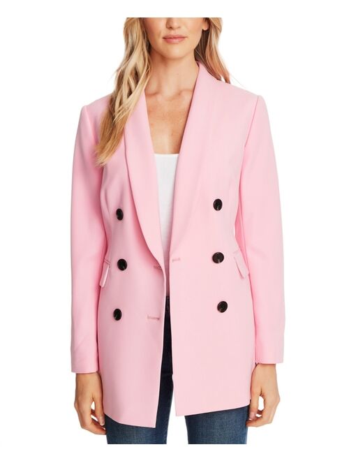 CECE Women's Double Breasted Twill Blazer Jacket