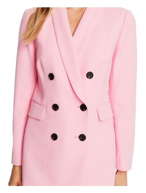 CECE Women's Double Breasted Twill Blazer Jacket